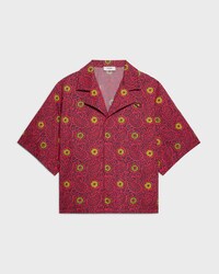 scout shirt IN cotton taffeta - RED/NAVY/YELLOW -  - 1 | CELINE