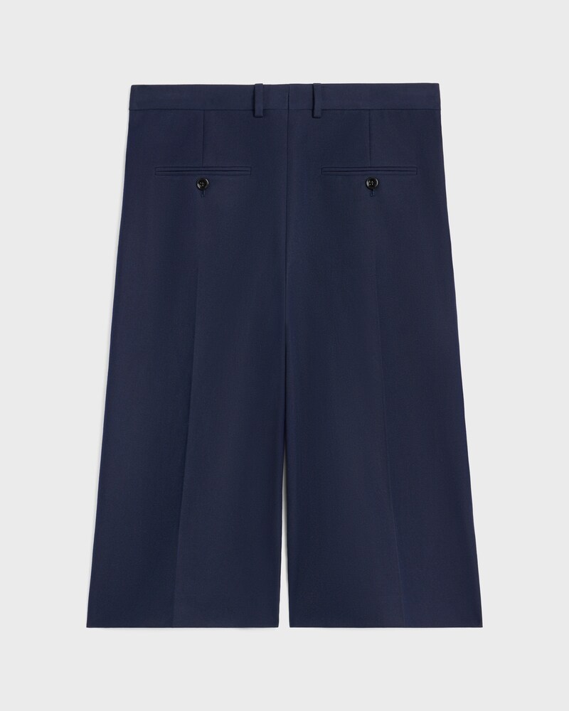 petite bermudas IN cotton and wool gabardine - NAVY -  - 1 | CELINE