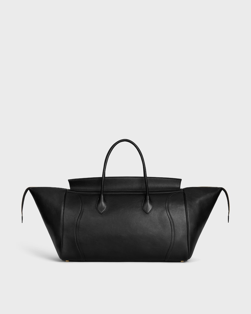 GROSSE LUGGAGE AUS GESCHMEIDIGEM, GLÄNZENDEM LAMMLEDER - SCHWARZ - LUGGAGE - 1 | CELINE