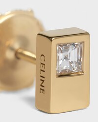 Puce d'Oreille Double Square Celine Sentimental en Or Jaune et Diamant - Or Jaune - JOAILLERIE - 2 | CELINE