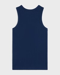 débardeur coton soie côtelé - NAVY/RED -  - 2 | CELINE