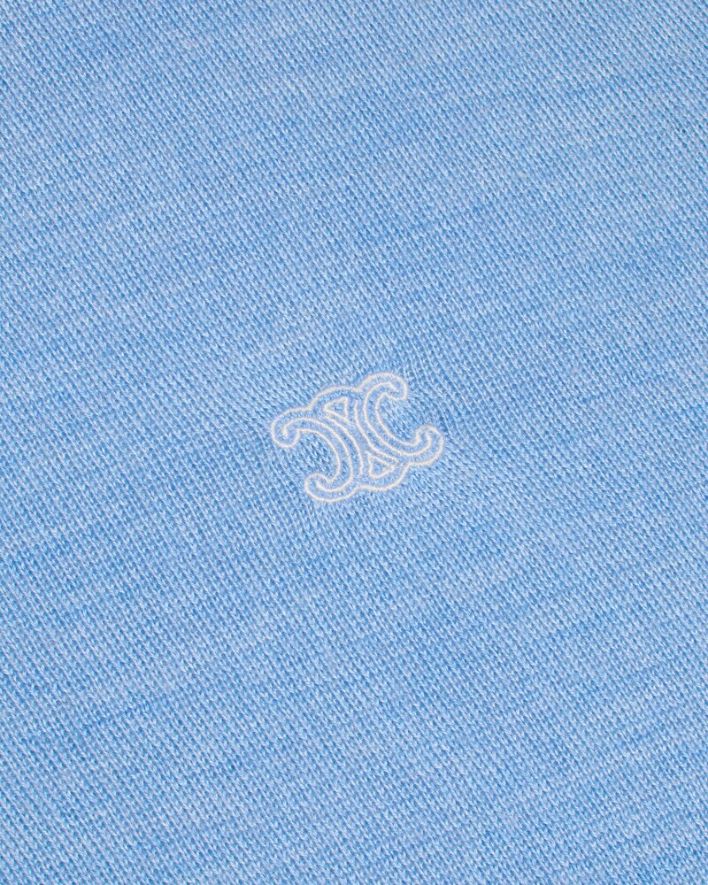 polo cachemire soie fin - Bleu clair -  - 1 | CELINE