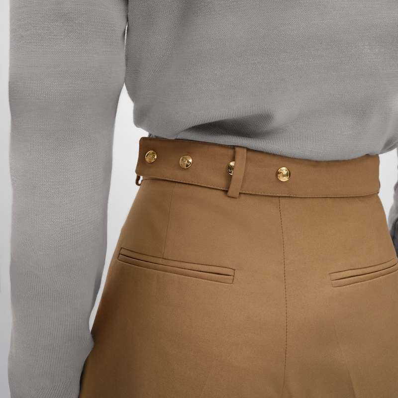 Docks Hose aus Baumwolltwill - KARAMELL -  - 1 | CELINE