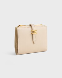 COMPACT WALLET TRIOMPHE PONTET IN GOATSKIN - CREAM - WALLETS - 2 | CELINE