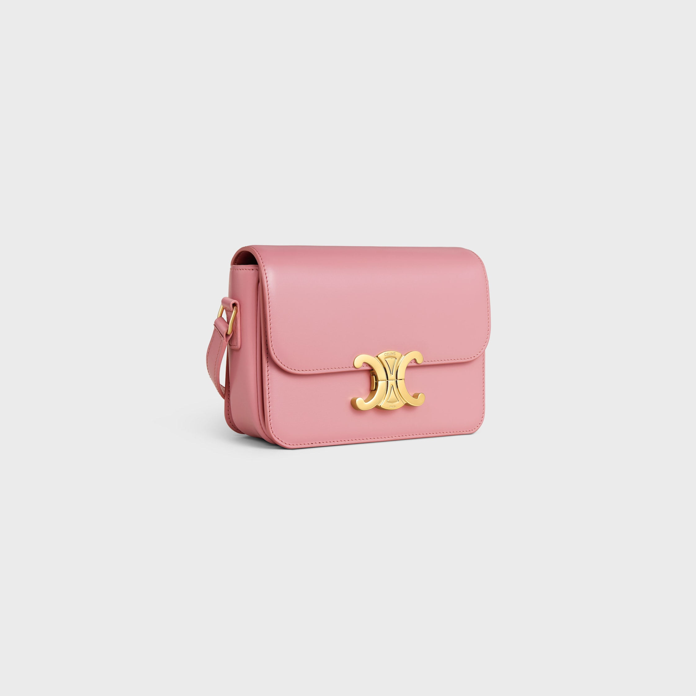 Teen Triomphe Bag in shiny calfskin - ROSE | CELINE