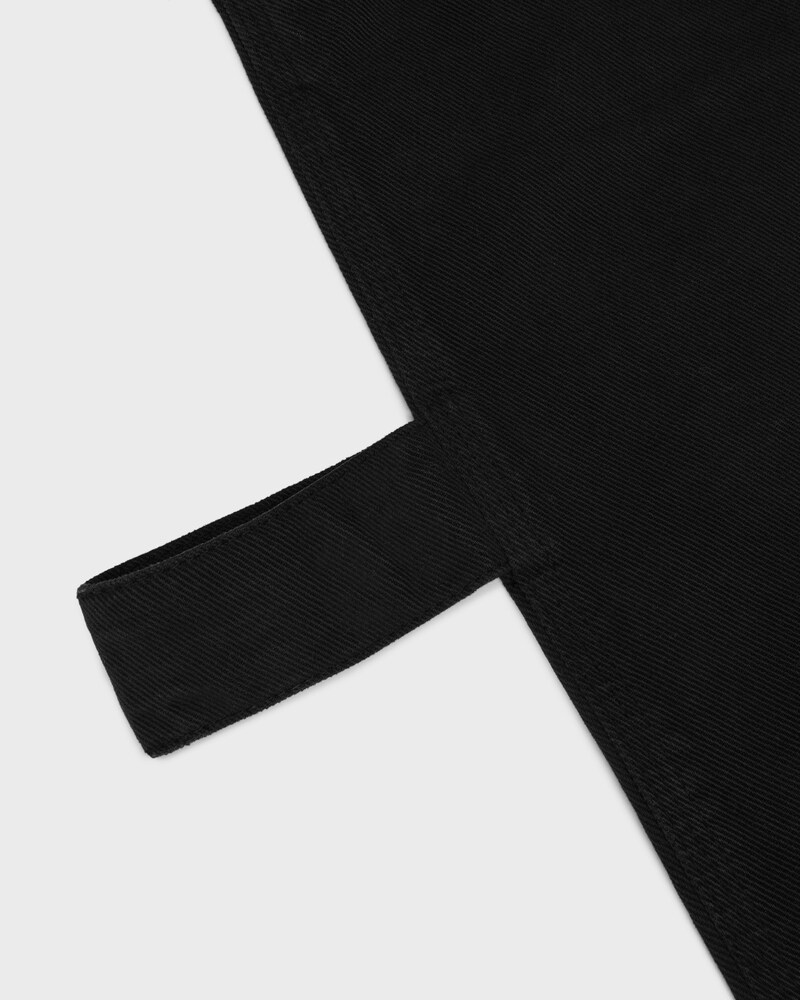 petite WIDE LEG JEANS 001 IN heavy cotton twill - OVERDYE BLACK HEAVY STONE WASH -  - 1 | CELINE