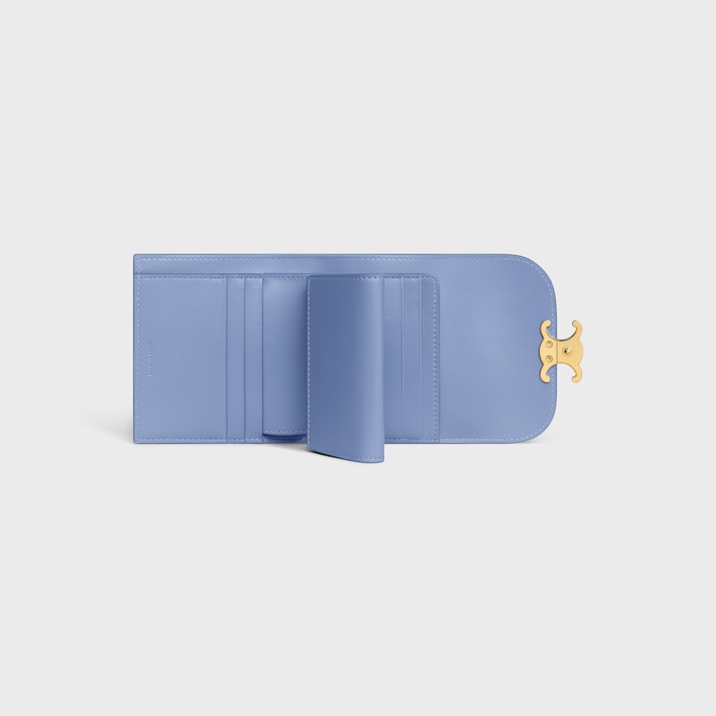 スモール フラップウォレット トリオンフ / シャイニーカーフスキン - パープルセージ - ラッキーデー セレクション - 1 | CELINE