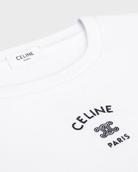 t-shirt loose jersey coton - BLANC/NOIR -  - 2 | CELINE