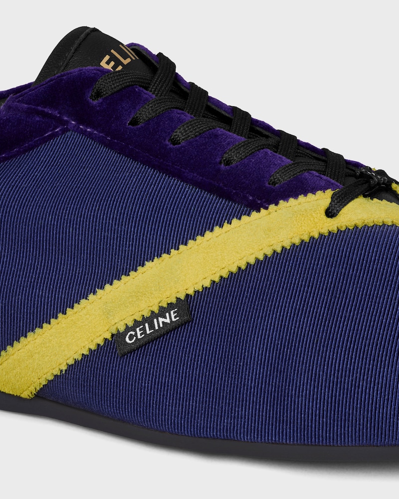 THE FLAT SNEAKER EN GROS GRAIN, VELOURS, CUIR DE VEAU VELOURS ET CUIR D'AGNEAU - Violet -  - 1 | CELINE