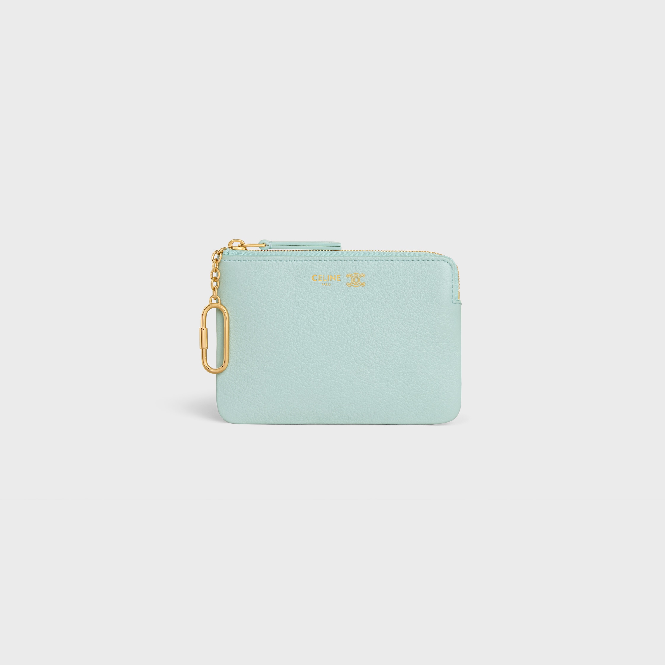 CELINE COIN PURSE TRIOMPHE STAMP IN GRAINED SUPPLE CALFSKIN