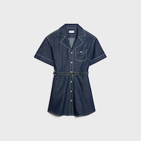 dress IN COTTON DENIM - DARK RINSED -  - 1 | CELINE