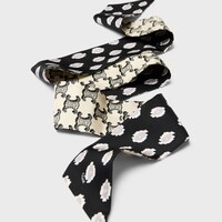 lavalliere IN silk twill - Black Vanilla -  - 2 | CELINE