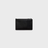 Zipped Card Holder IN SMOOTH LAMBSKIN - BLACK / ULTRA BLUE - COIN HOLDERS - 2 | CELINE