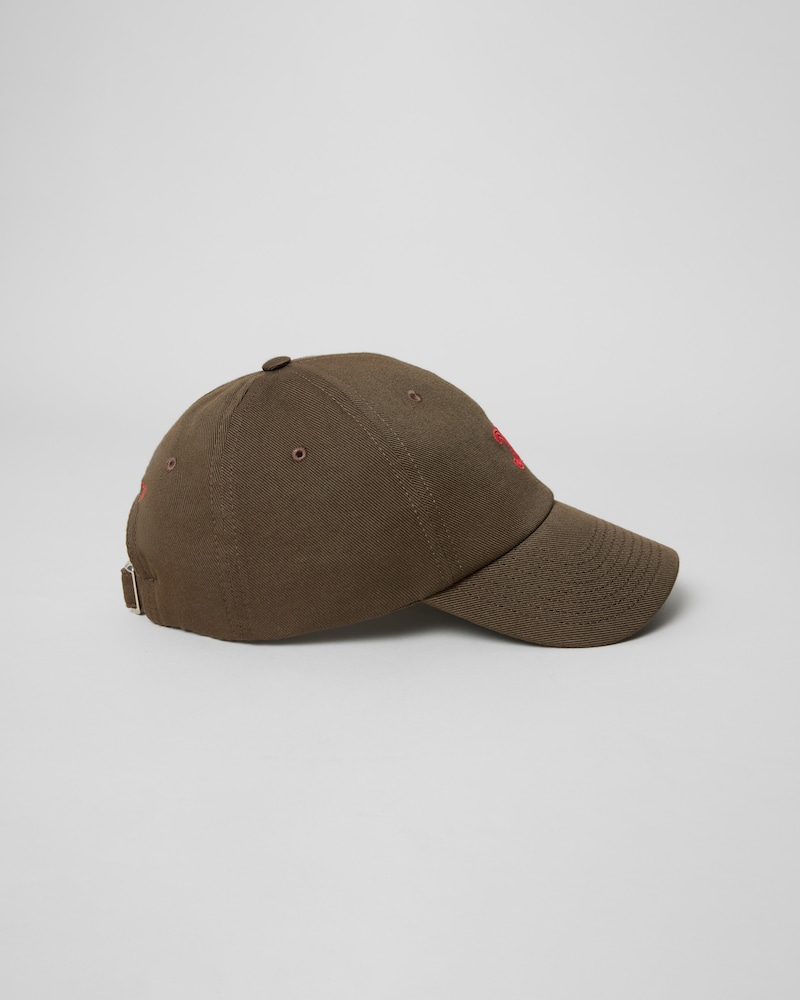 triomphe richelieu cap IN light cotton twill - BROWN -  - 1 | CELINE