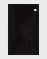 neckwarmer IN SEAMLESS CASHMERE - BLACK -  - 1 | CELINE