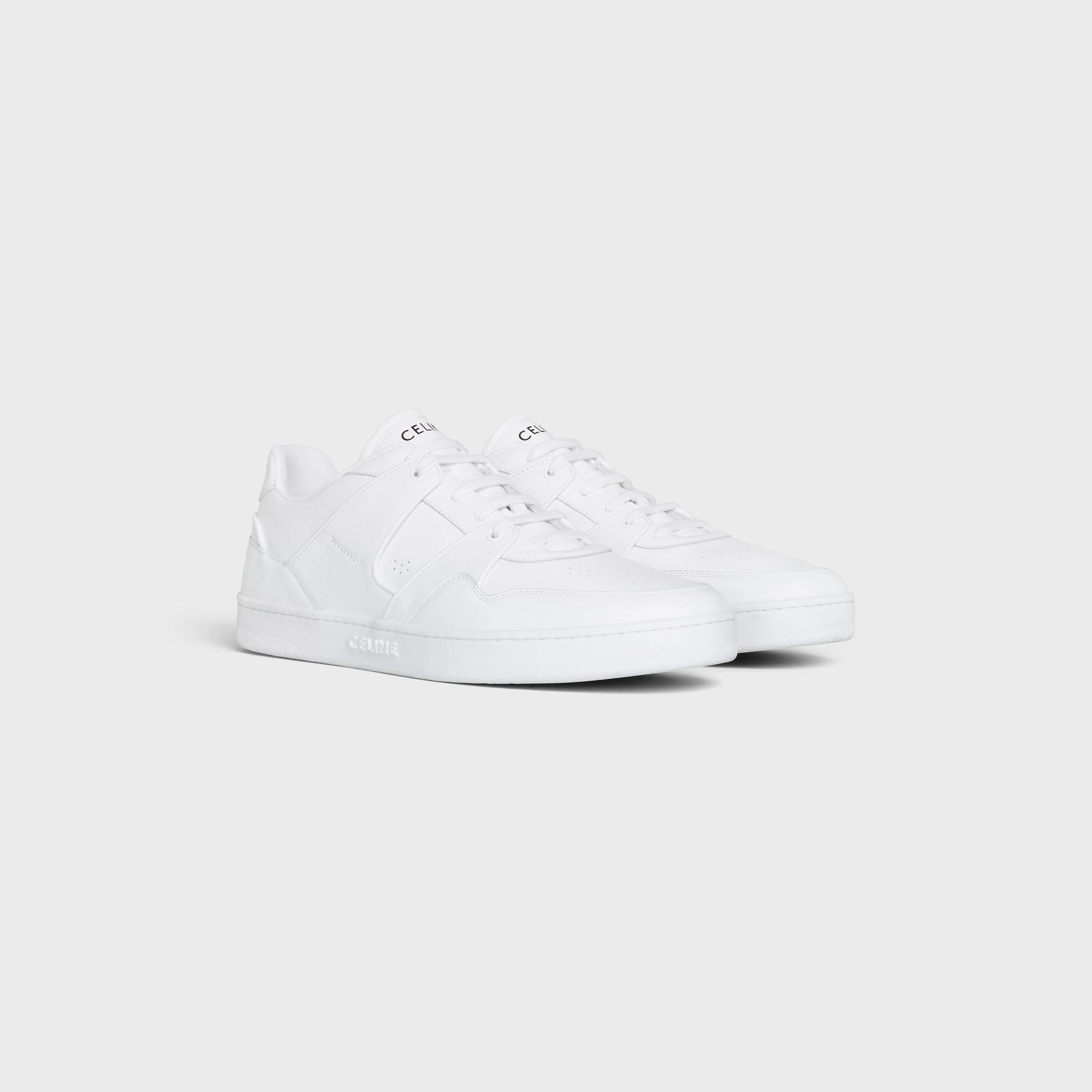セリーヌ　トレーナー CT-04 レースアップ ローカット　スニーカー CELINE TRAINER CT-04 LOW LACE-UP SNEAKER in CALFSKIN - OPTIC WHITE