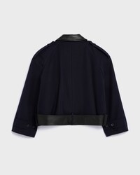 jacket IN COTTON AND WOOL GABARDINE - NAVY -  - 2 | CELINE