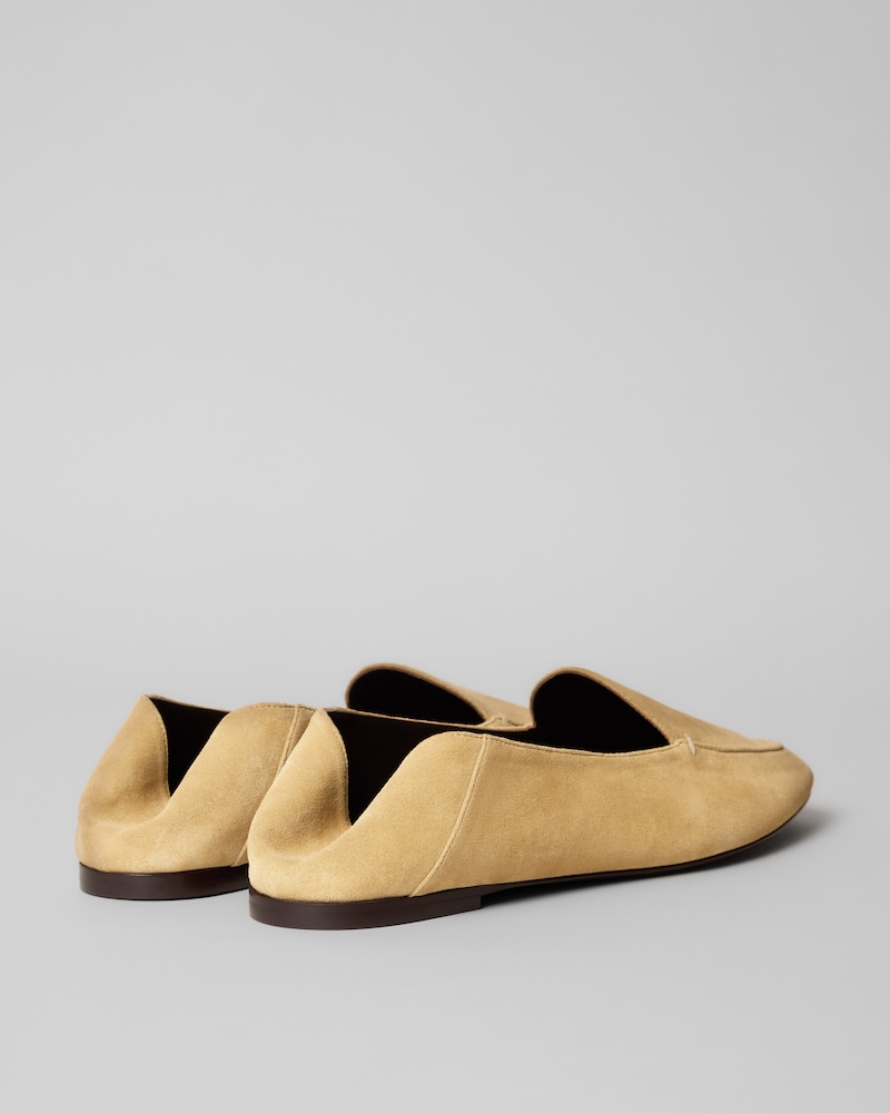 AURA LOAFER IN SUEDE CALFSKIN - STONE BEIGE -  - 1 | CELINE