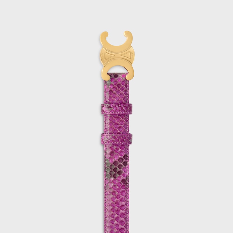 Triomphe Belt 25MM IN PYTHON - MAGENTA -  - 1 | CELINE