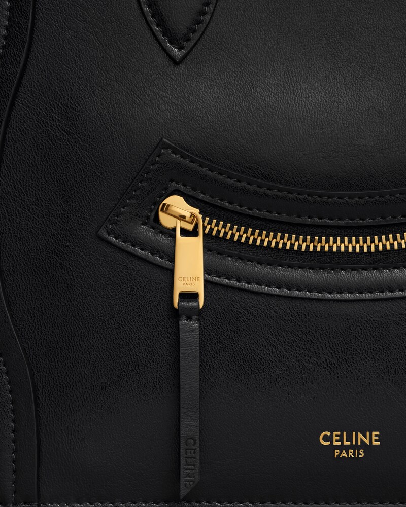 MEDIUM POUCH IN GLOSSY CALFSKIN - BLACK - NEW - 1 | CELINE