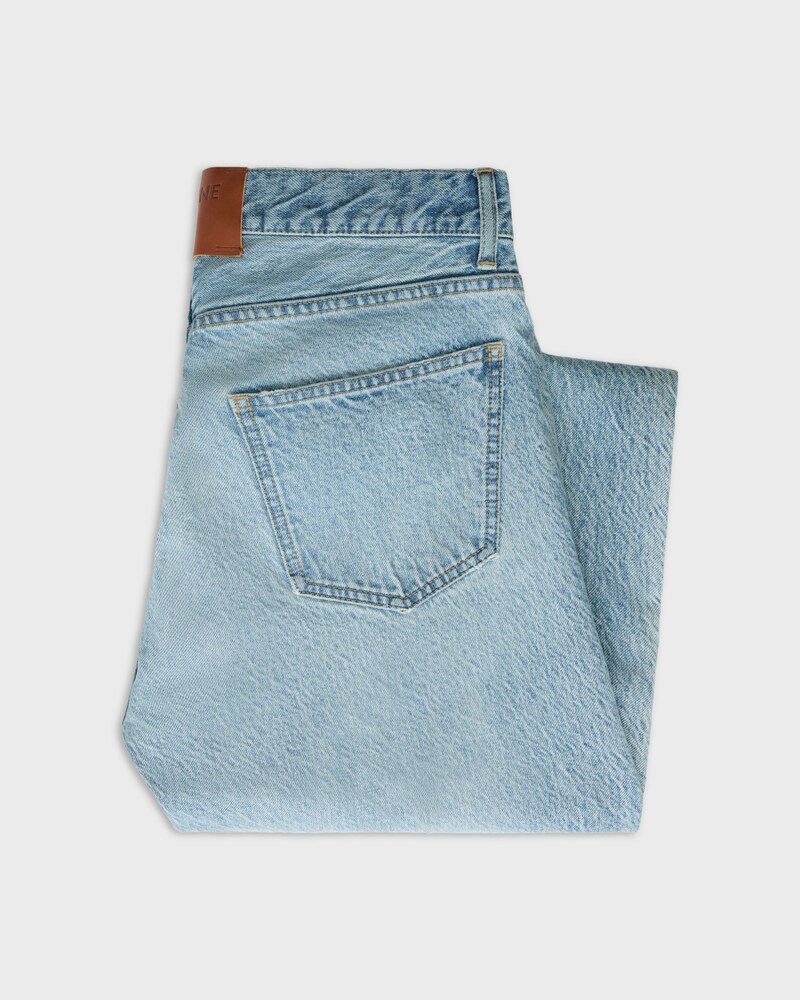 boyfriend jeans 001 IN COTTON DENIM - POWDER BLUE -  - 1 | CELINE