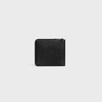 zipped bi-fold wallet IN grained calfskin - BLACK - ESSENTIALS - 2 | CELINE