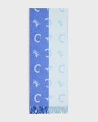 scarf IN wool and cashmere - ROYAL BLUE / OFF WHITE -  - 1 | CELINE