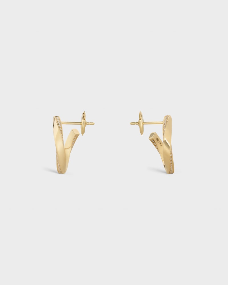BO Torsion en Or Jaune et Diamants - Or Jaune - CADEAUX D'EXCEPTION - 1 | CELINE