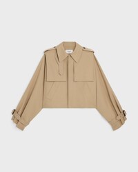 jacket IN COTTON AND WOOL GABARDINE - BEIGE -  - 1 | CELINE