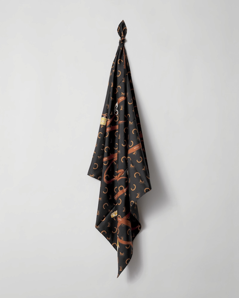 RIBBONS AND CHARMS FOULARD, 90 - BROWN/BEIGE/TAN -  - 1 | CELINE