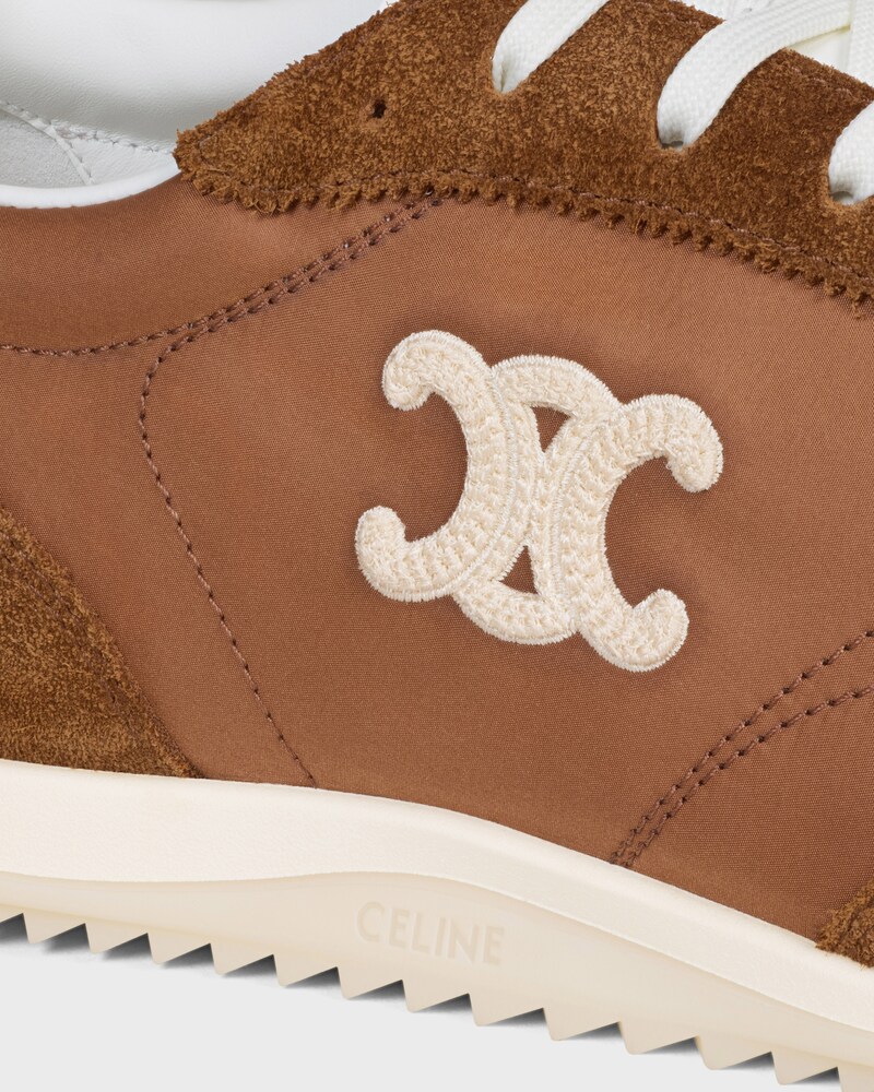 SNEAKER RACER EN NYLON, CUIR DE VEAU VELOURS ET CUIR DE VEAU - SAHARA -  - 1 | CELINE