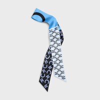 ribbon IN SILK TWILL - BLUE/BLACK -  - 2 | CELINE