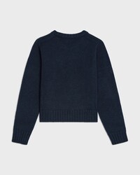 crewneck sweater IN SEAMLESS CASHMERE - NAVY -  - 2 | CELINE