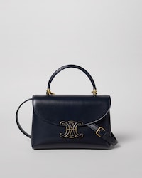 TEEN NINO BAG IN SMOOTH SATINATED CALFSKIN WITH ENAMEL CLOSURE - INK BLUE - EVENING - 1 | CELINE