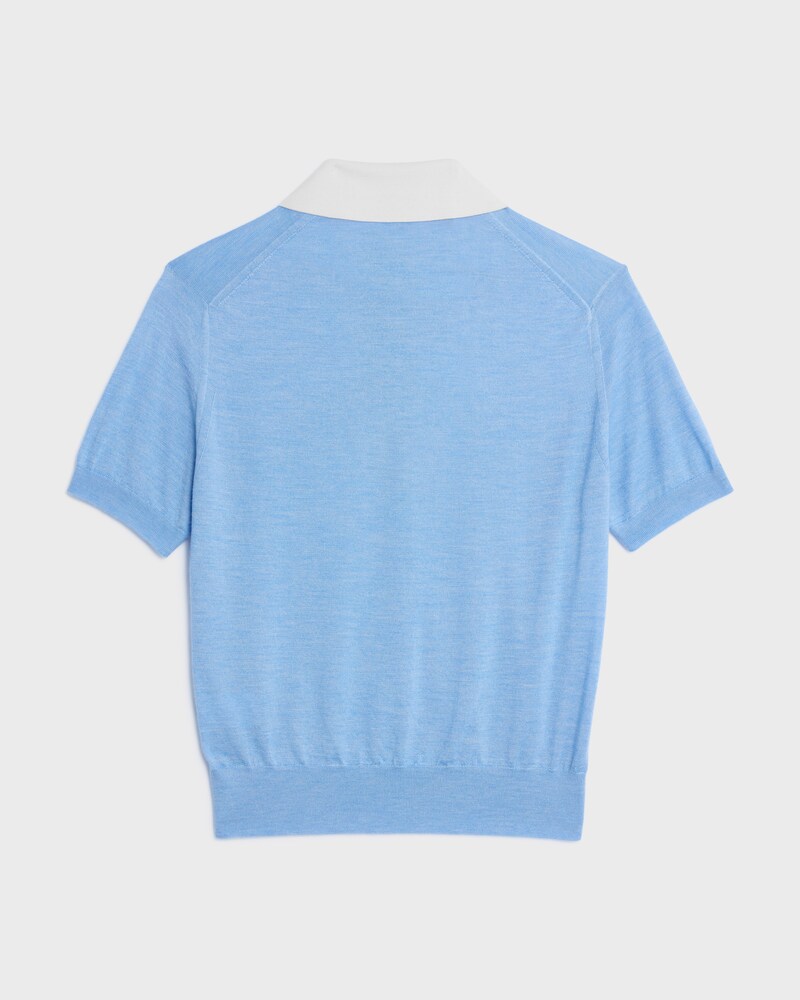 polo cachemire soie fin - Bleu clair -  - 1 | CELINE