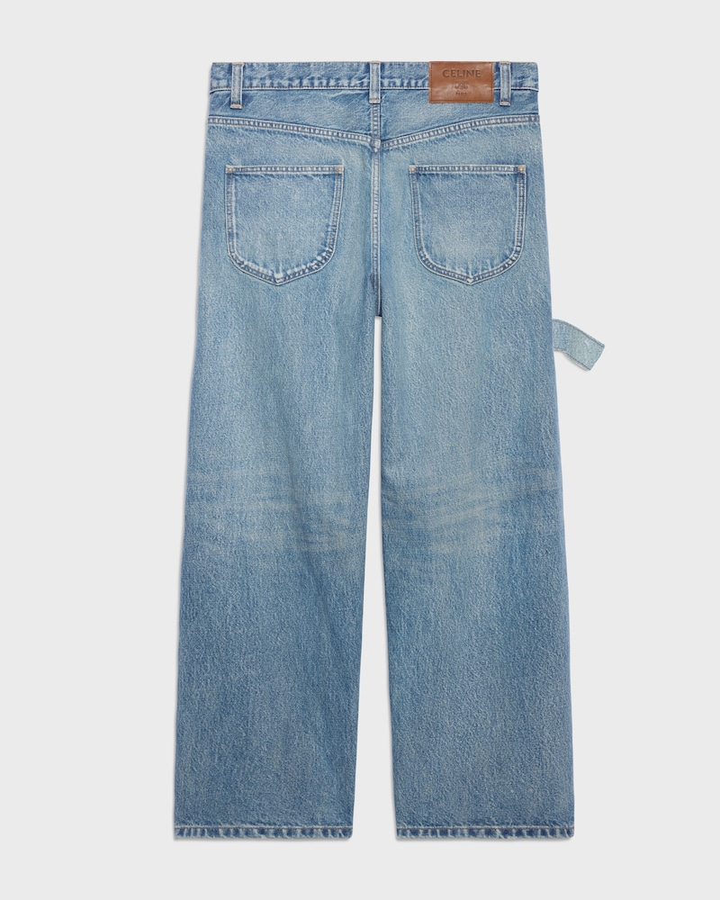 petite WIDE LEG JEANS 001 IN cotton denim - CLEAR WATERFALL -  - 1 | CELINE