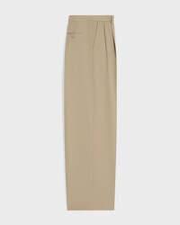 pleated trousers IN cotton and wool gabardine - BEIGE MILITAIRE -  - 2 | CELINE