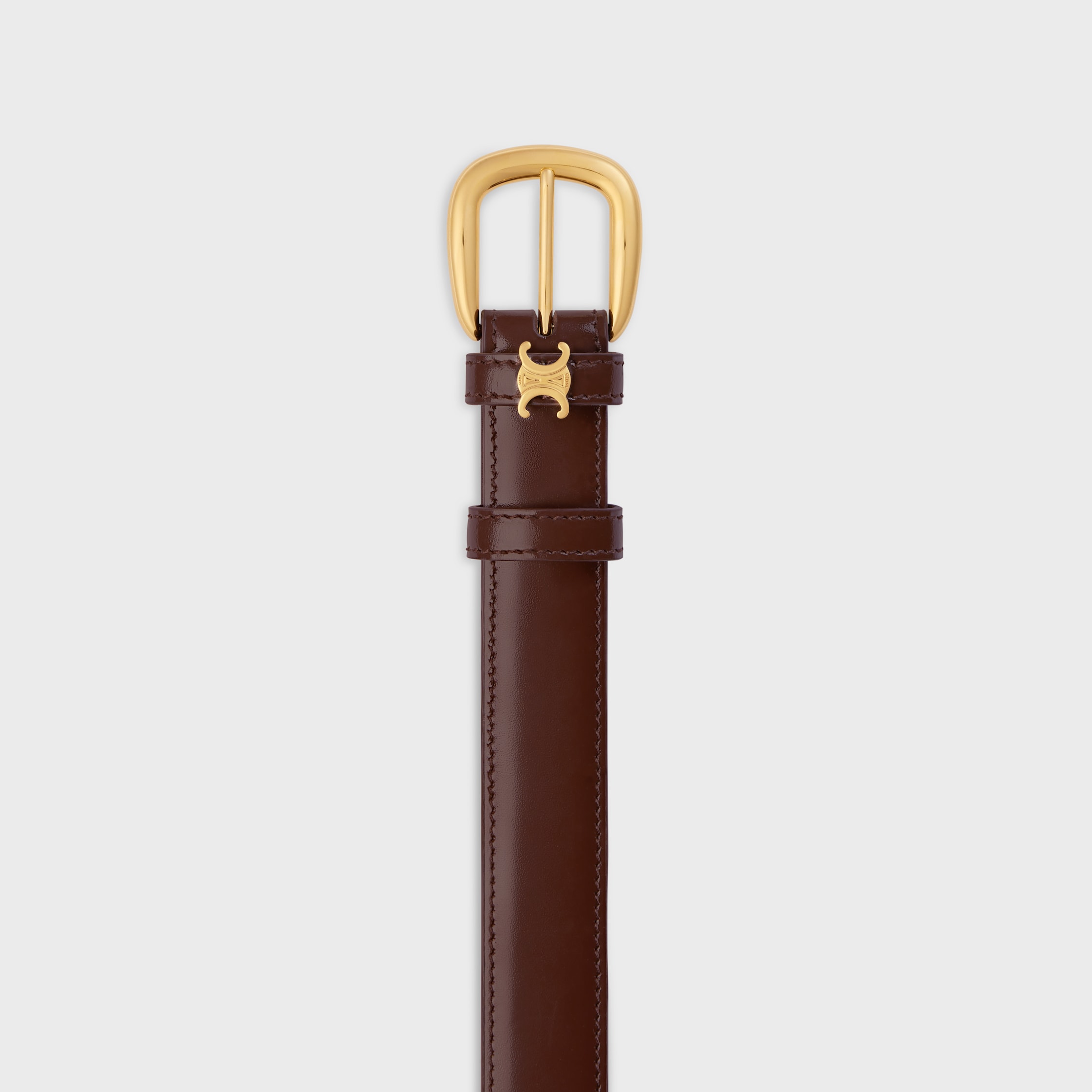 VIVIENNE BELT 25MM IN Taurillon Leather - CHESTNUT | CELINE