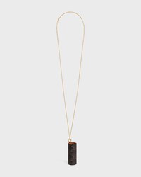 LIPSTICK NECKLACE IN TRIOMPHE CANVAS AND CALFSKIN - TAN - LIPSTICKS - 2 | CELINE