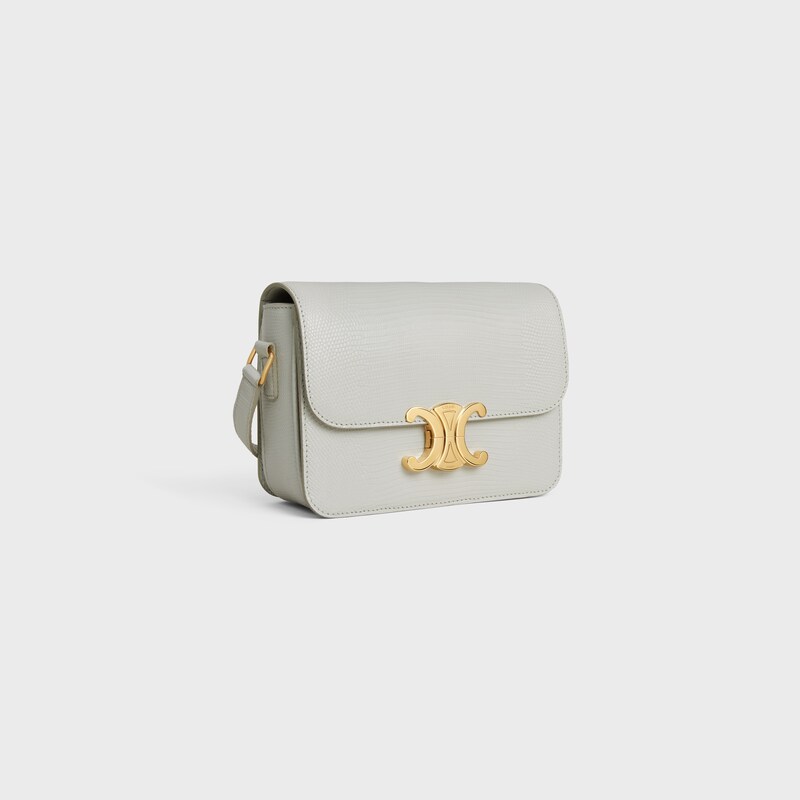 Teen Triomphe Bag in lizard - CHALK - TRIOMPHE - 1 | CELINE