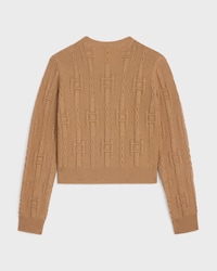 JERSEY CON CUELLO REDONDO DE CACHEMIRA CON CADENAS - CAMEL -  - 2 | CELINE