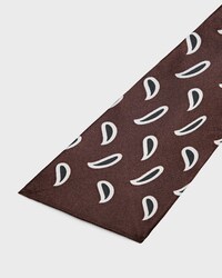tie IN silk - DARK BROWN/WHITE -  - 2 | CELINE