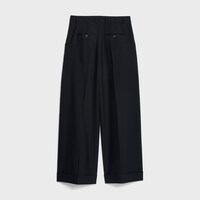 PANTALONES LARGOS DOCKS DE LANA Y GABARDINA DE MOHAIR - NEGRO -  - 2 | CELINE