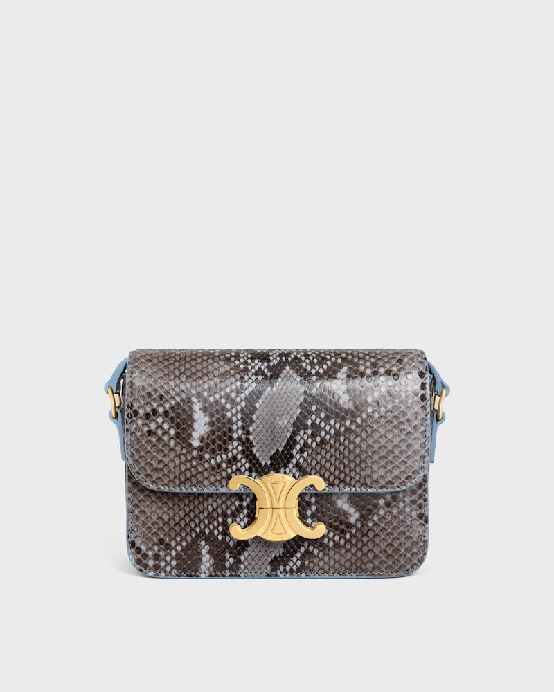 TEEN TRIOMPHE BAG IN Python patchwork - LIGHT DENIM - TRIOMPHE - 1 | CELINE