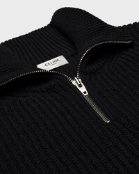 trucker sweater IN ribbed wool - BLACK -  - 2 | CELINE