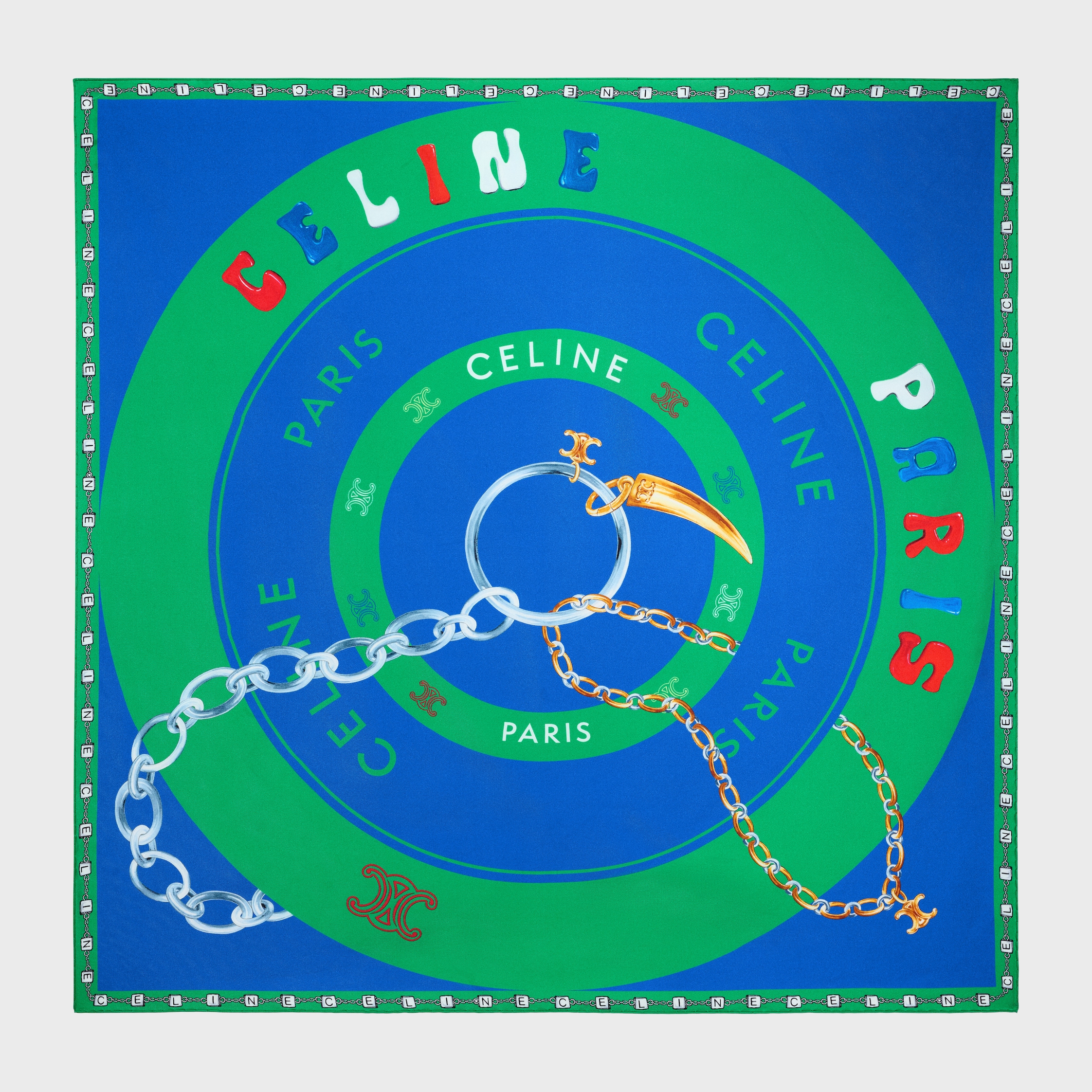 CELINE BULLSEYE FOULARD 90