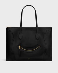FLAT LUGGAGE IN GLOSSY CALFSKIN - BLACK - TOTE BAGS - 1 | CELINE