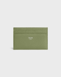 CARD HOLDER IN GRAINED CALFSKIN - LIGHT KHAKI - CARD HOLDERS - 1 | CELINE