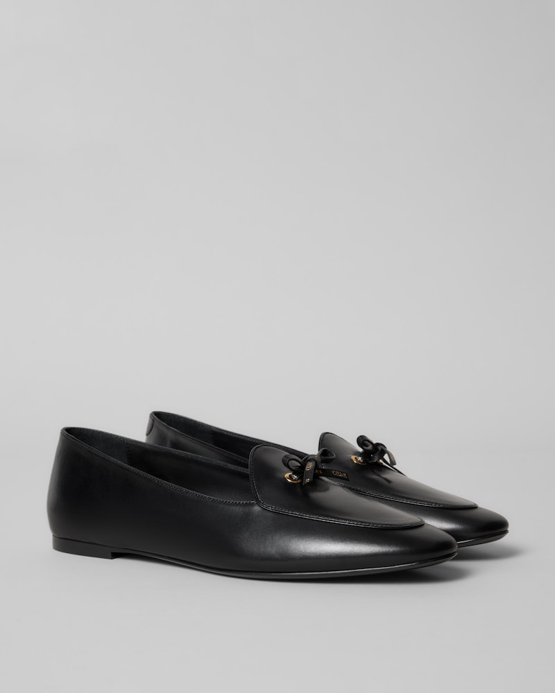 SLIPPER AURA BOW EN CUIR - Noir -  - 1 | CELINE
