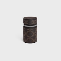 Camera lens case in Triomphe Canvas and calfskin - TAN - LIFESTYLE - 1 | CELINE